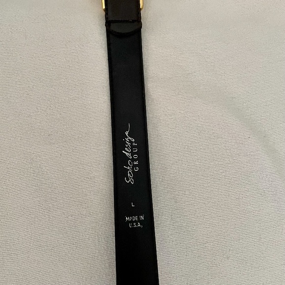 Soho design group - Women’s Chocolate Brown, faux Leather belt. 36” - Picture 5 of 5